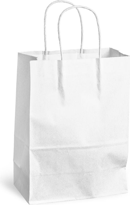 Papiertragetasche Packn Post 15,7 Liter 30108526, 320x120x410mm, Kraftpapier 100g/m², gedrehter
Papierkordelgriff, weiß, Pack 200 Stück