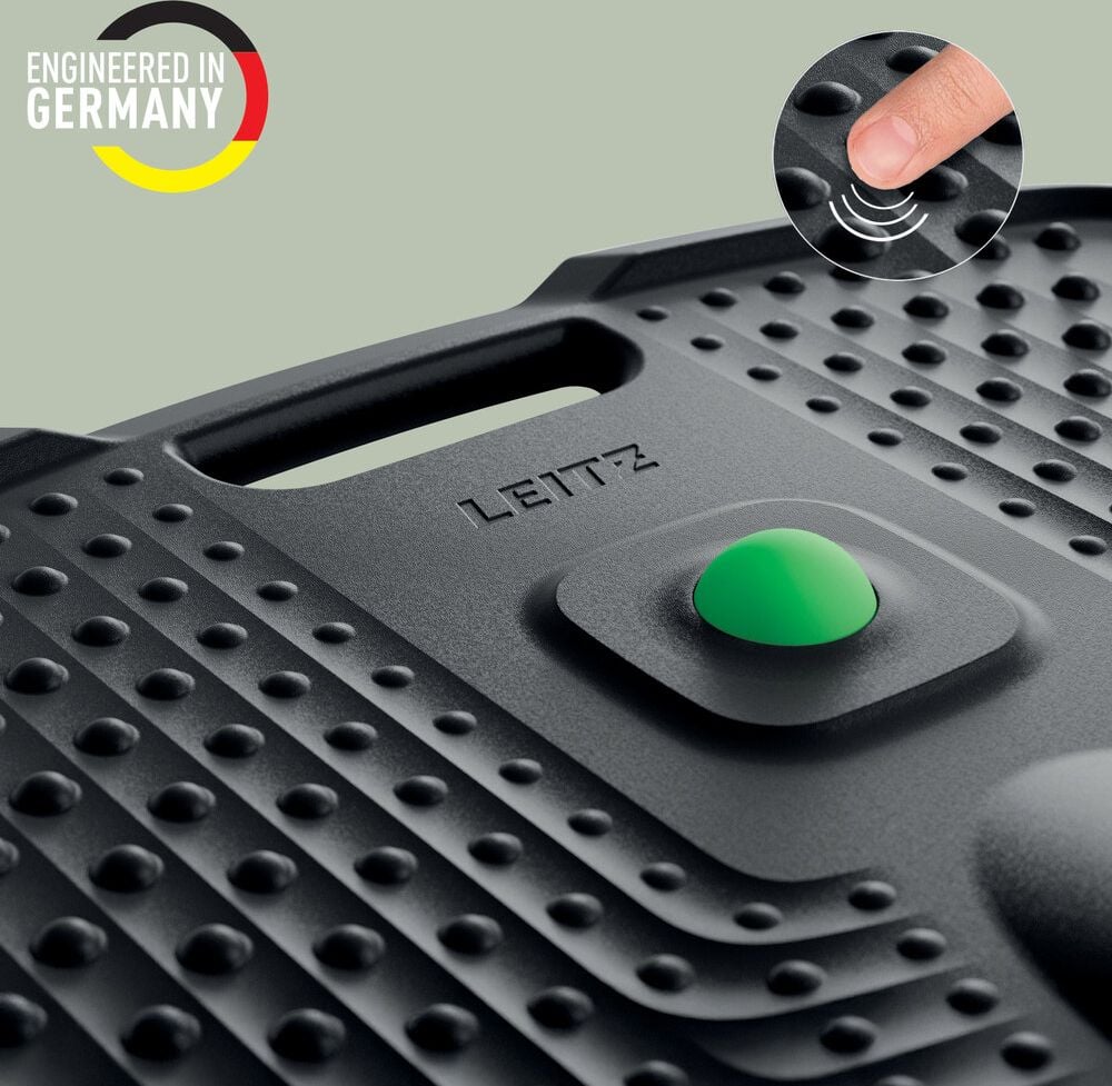 Anti-Ermüdungsmatten Leitz Ergo Active 53730089, 60,5x6x68,1cm, unterschiedliche Massagezonen, Schaumstoff, Tragegriff, dunkelgrau, dunkelgrau