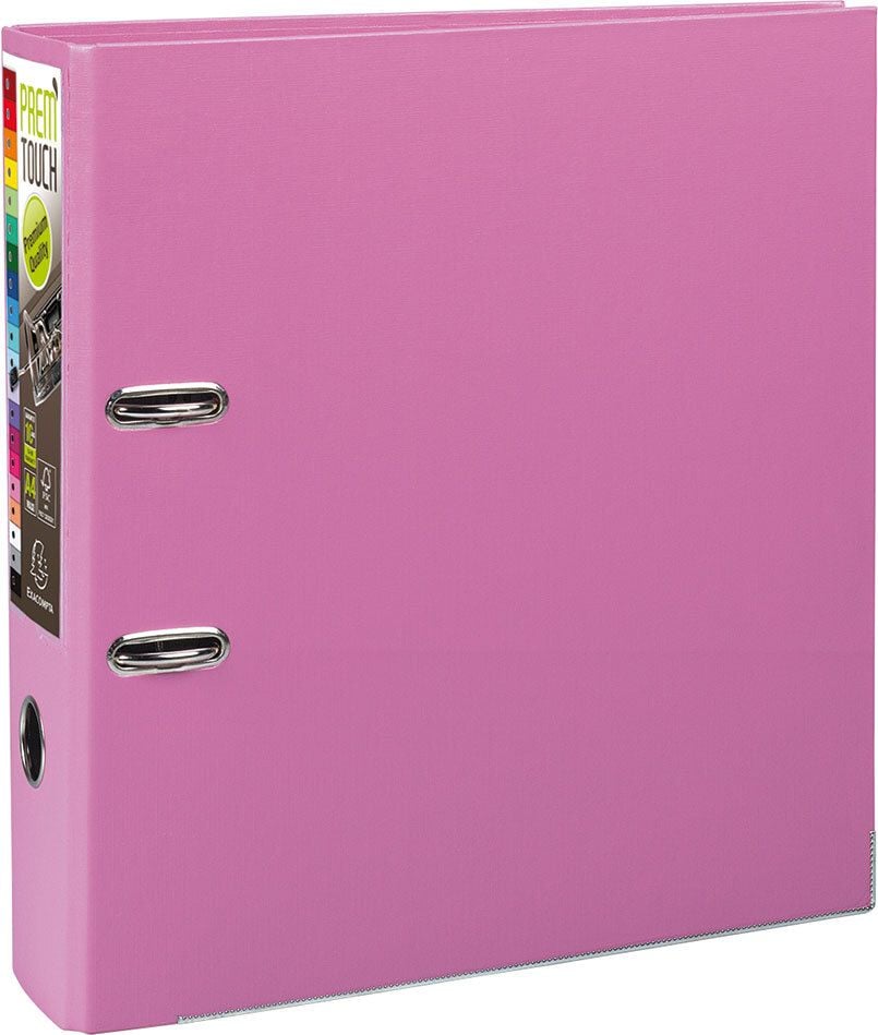Ordner A4 Exacompta Prem Touch 533E, 80mm, PP, A4 Überbreite, 8cm Rücken, PP-Folie, rosa