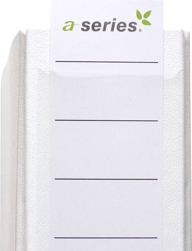Einsteckrückenschilder a-series AS1724, breit/kurz, weiß, Karton 160 g/m², Pack 10 Stück