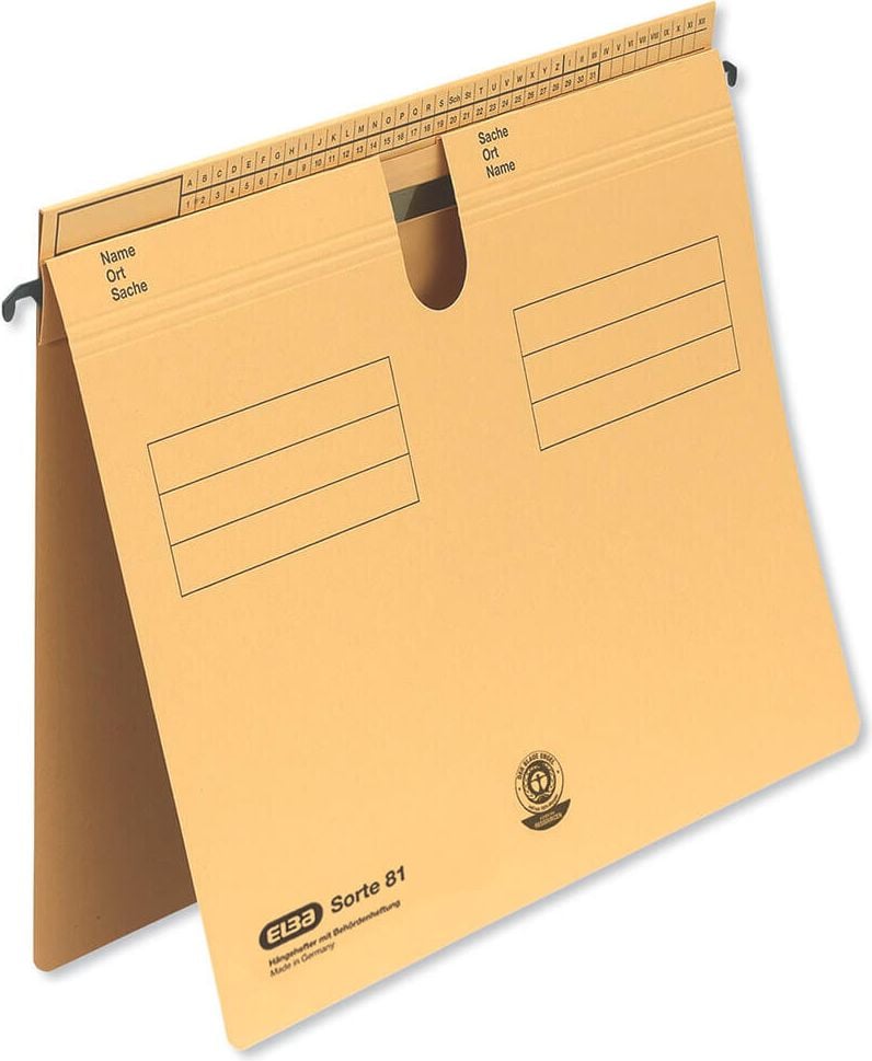 Hängehefter Elba 81459, kaufm./Amtsheftung, Manilakarton 250 g/m², gelb