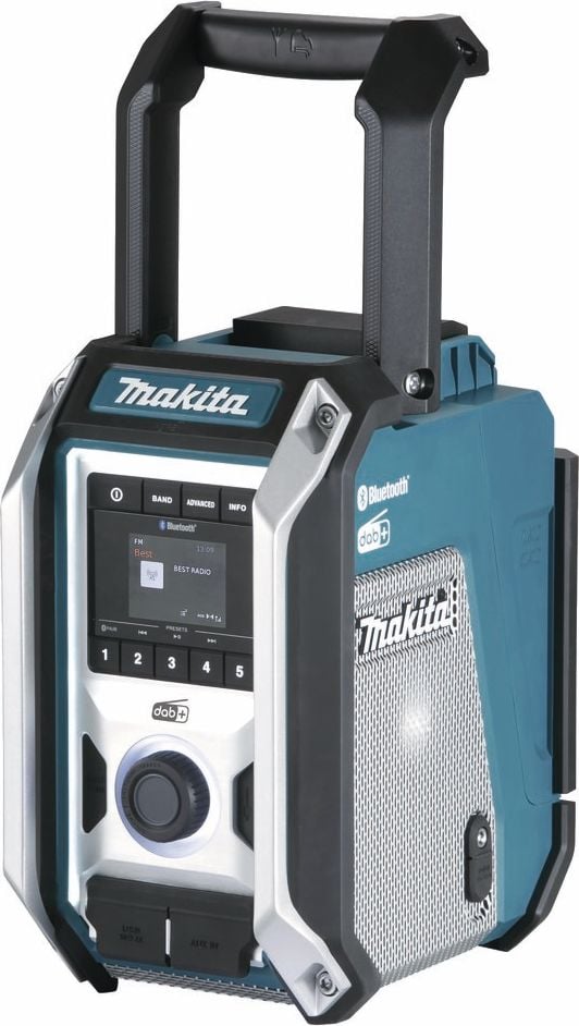 Baustellenradio Makita DMR115, Akku, Netzbetrieb, Bluetoothfunktion, DAB,
DAB+, FM