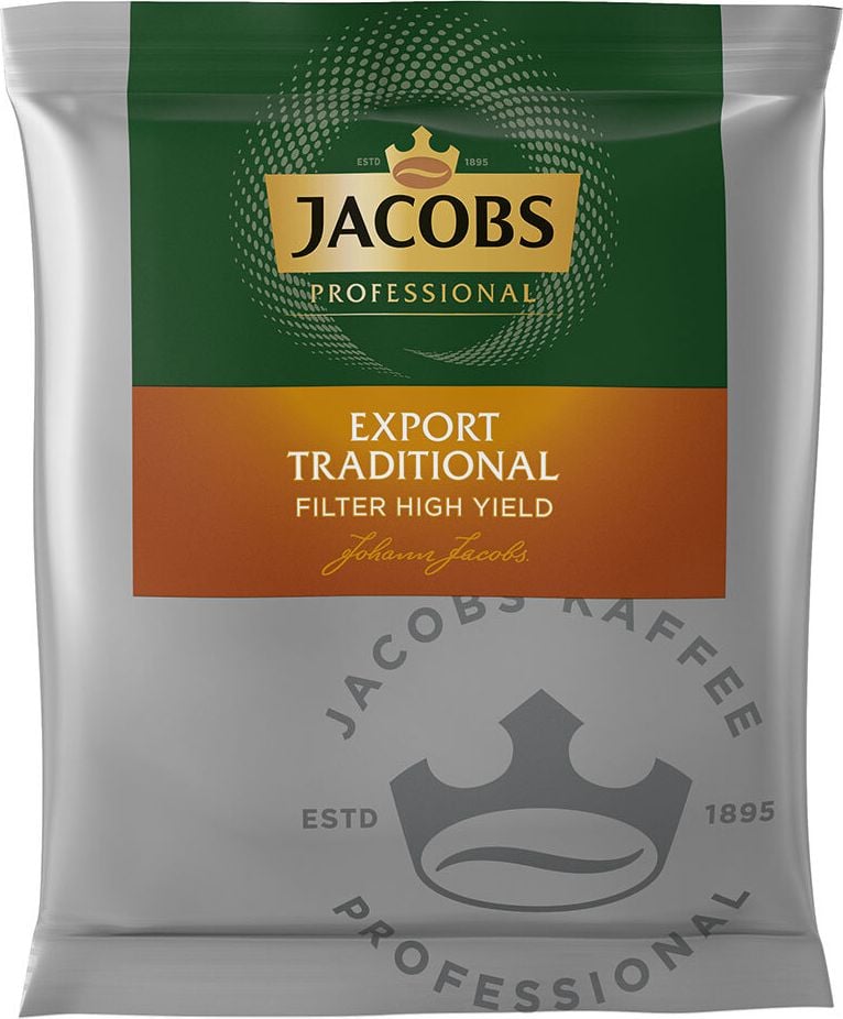 Kaffee Jacobs Export Traditional Filterbeutel HY, gemahlen, Filterportionsbeutel für
Kaffeemaschine Jacobs TH10, Pack 90 Stück à
55 g