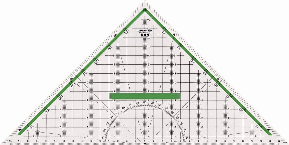 Zeichendreieck M+R 723320000, Hypotenuse 32cm, abnehmbarer Griff