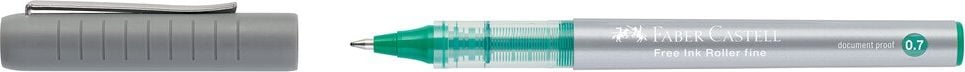 Tintenroller Faber-Castell Free Ink Roller Fine 3481, ca. 0,7mm, Kappe mit Clip, Spitzenfarbe=Schreibfarbe, grün