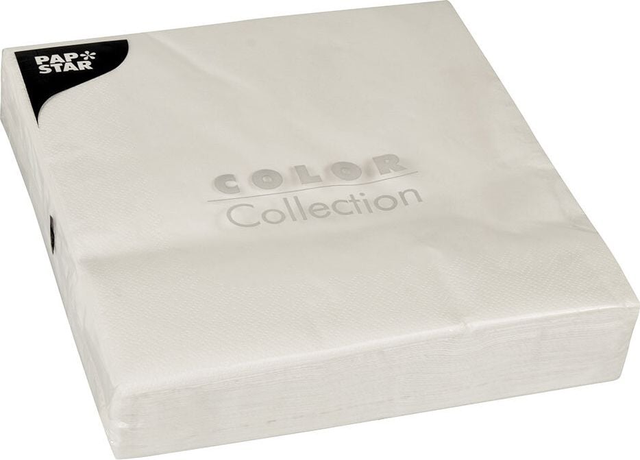 Servietten Papstar 40x40cm 84502, 1/4 Falz, 2-lagig, Tissue, weiß, Pack 50 Stück, weiß