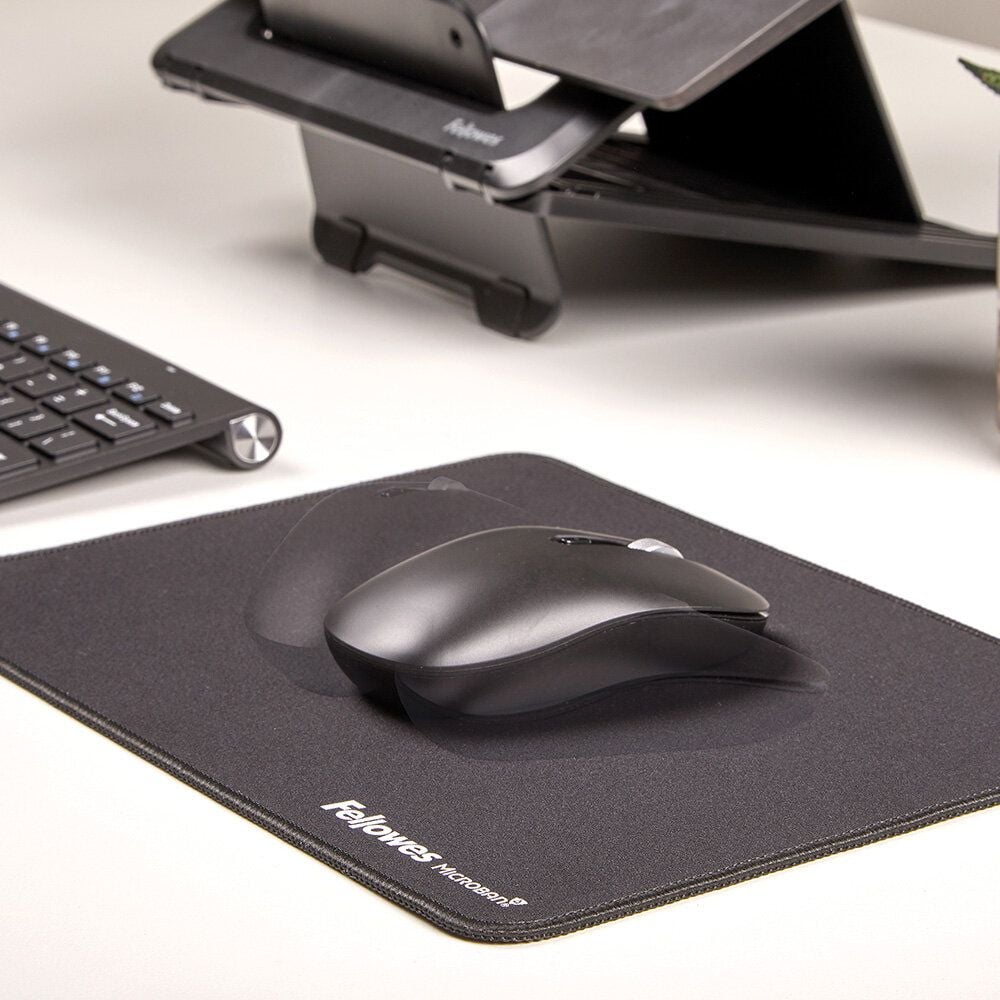 Mauspad Fellowes Breyta XL, 28x21cm, Stoff mit Microban-Schutz, 83% recyceltes Material, grau