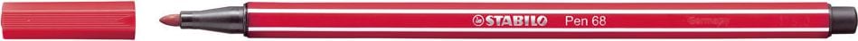 Fasermaler STABILO Pen 68, ca. 1mm, Rundspitze, Einzelstift, bordeauxrot