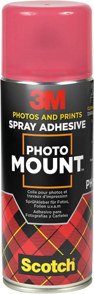 Klebstoff 3M Scotch PhotoMount Sprühkleber 050777, dauerhafte Verbindungen, 400ml