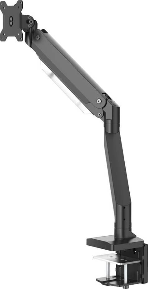 Monitorhalter Hama FULLMOTION Einzelarm 118497, 1 Arm, Tragfähigkeit bis zu 15 kg,
Schwenkarm, höhen- und tiefenverstellbar,
Klemmhalterung, schwarz