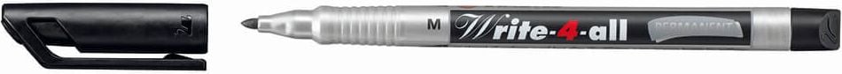 Permanentmarker STABILO Write-4-all Medium 146, ca. 1mm (M), Rundspitze, wasserfest, schwarz, schwarz