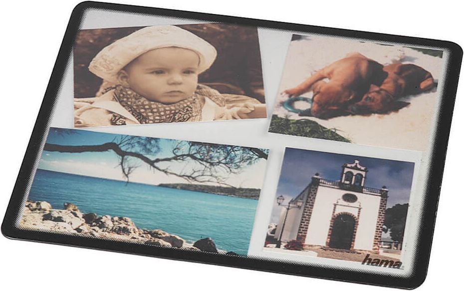 Mauspad Hama Foto-Pad 42285, 23x19,5cm, transparent, schwarzer Rand