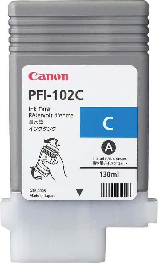 Canon Tintenpatrone PFI-102C, cyan, (0896B001), 130ml