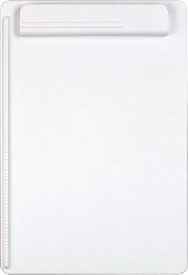 Klemmbretter Maul MAULgo uni 23251, A4, Kunststoff, Papieranschlag links, weiß