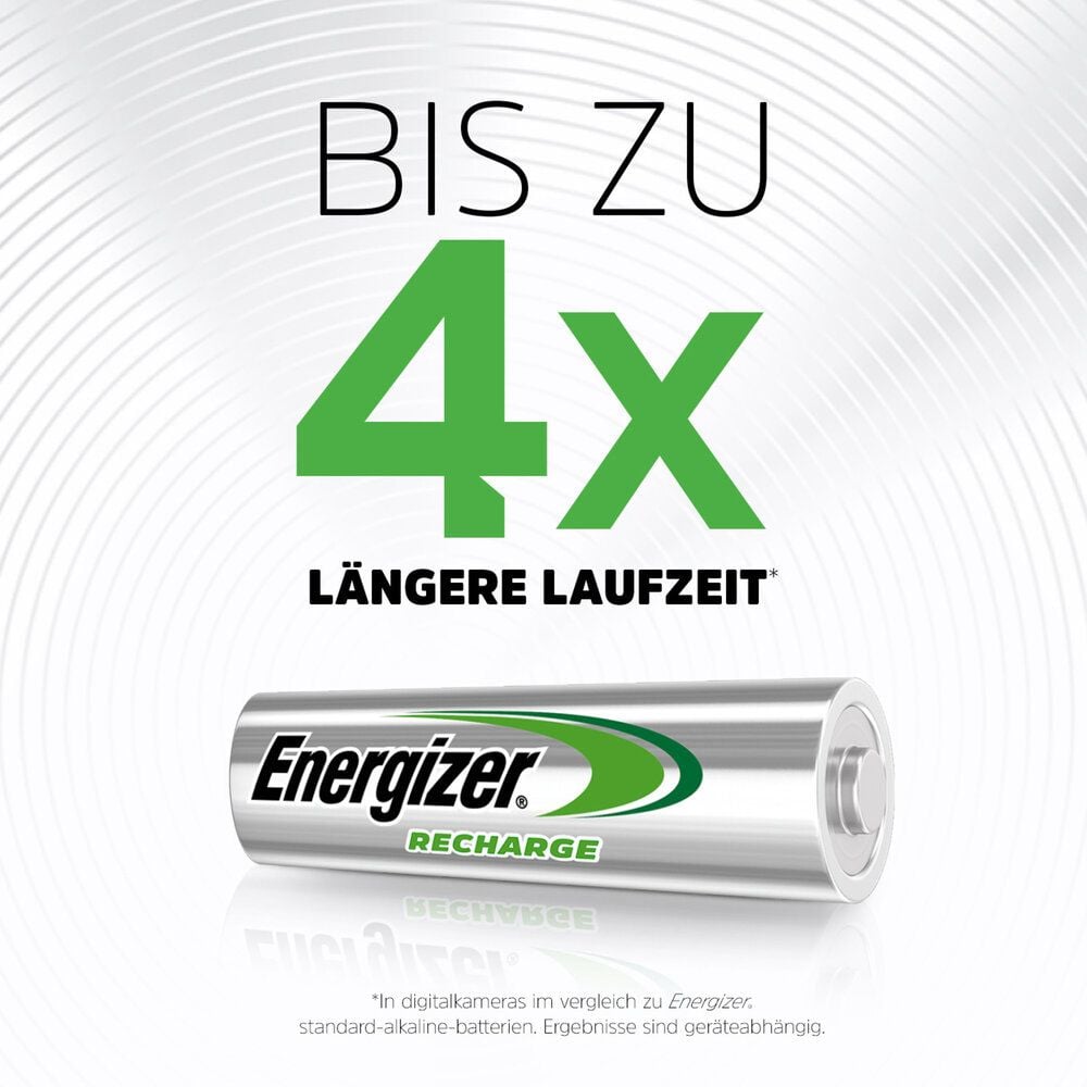 Akkus Energizer NiMH Power Plus Mignon (AA), 1,2 V, 2000 mAh, aus 22% recycelten Materialien, Pack 10 Stück