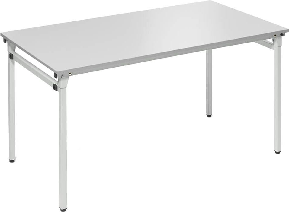 Klapptisch Deskin MODUL 4-Fuß 28412, 140 x 70 cm (B x T), rechteckig,
4-Fuß-Stahlrohrgestell alusilber, grau
