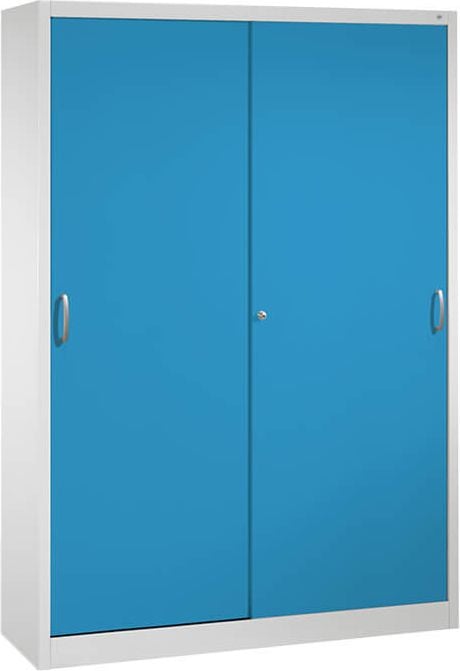 Werkstattschrank CP Serie 2000 Werkzeugschrank 2149-00, 160x195x40cm (BxHxT), 8 Böden,
Mitteltrennwand, 2 Schiebetüren, Bügelgriffe, hellblau