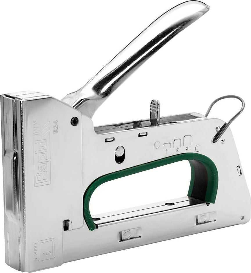 Heftgerät Rapid PRO R34E 10595721, Handtacker, für Nr. 140 6-14mm
Flachdrahtklammern, silber, silber