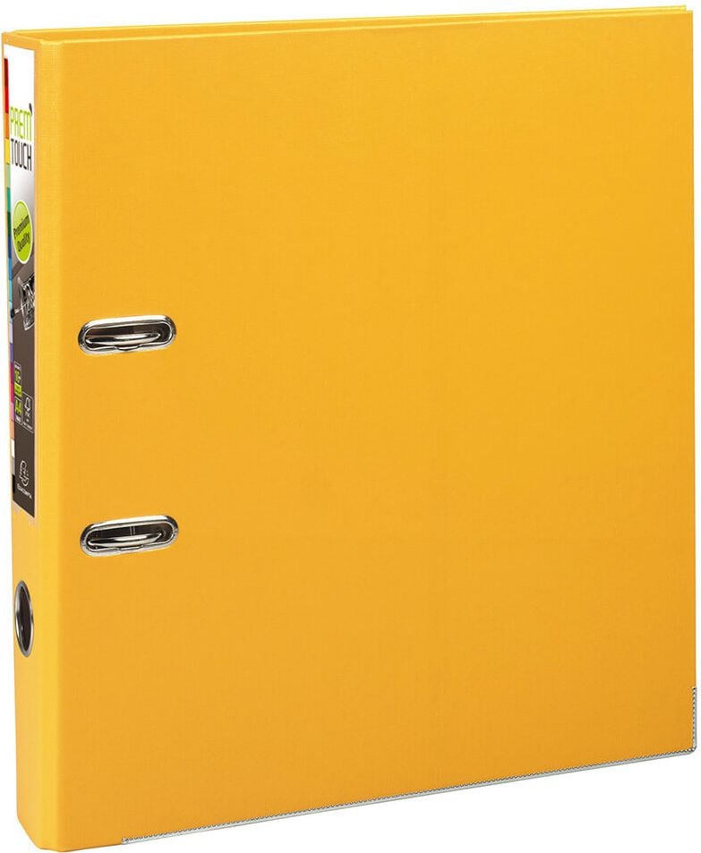 Ordner A4 Exacompta Prem Touch 531E, 50mm, PP, A4 Überbreite, 5cm Rücken, PP-Folie, gelb