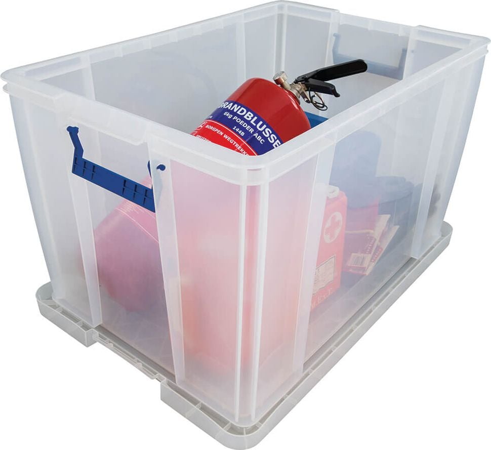 Aufbewahrungsboxen Fellowes Bankers Box ProStore 7731101, 85 Liter, Außenmaße: 660x440x390mm (BxTxH),
Kunststoff (PP), mit Deckel, transparent