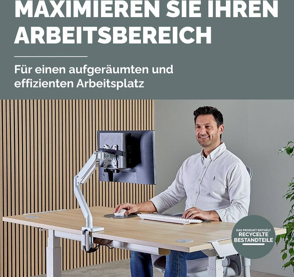 Computerhalterung Fellowes VESA Thin Client Holder, für Client oder CPU, max. Tragkraft 5 kg,
17-70mm, Befestigung an Monitorarm oder
Schreibtisch, weiß