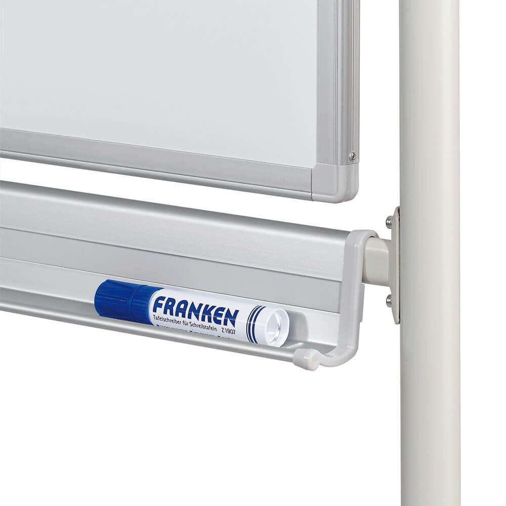 Whiteboard Franken ST202, 100x150cm, emailliert, trocken abwischbar,
Stativ-Drehtafel