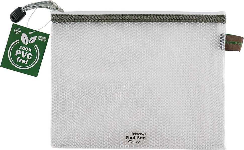 Kleinkrambeutel Foldersys Phat-Bag A5 40494-27, Reißverschluss taupe, EVA, transparent, taupe