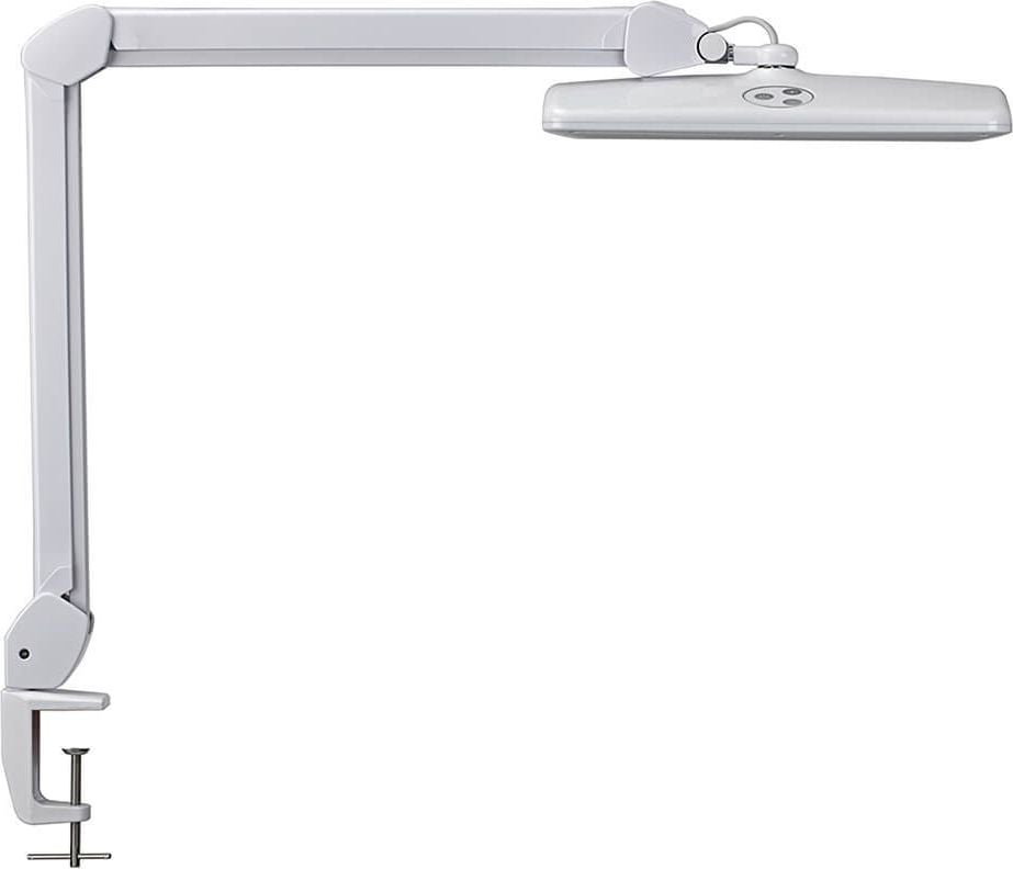 LED-Schreibtischleuchte MAULintro 8205802, 11 W, 72 LED (tageslichtweiß), 1449lm,
stufenlos dimmbar, Tischklemme, weiß