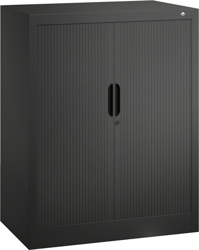 Aktenschrank CP Omnispace 3241-00, 80x103x42cm (BxHxT), 2 Querrollläden,
2 Fachböden, 2 Ordnerhöhen + 1 Restfach, anthrazit
