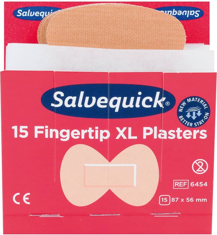 Erste Hilfe Pflasterspender Nachfüllung Salvequick 6454, für Salvequick, Fingerspitzen-Pflaster,
elastisch, Pack 15 Stück