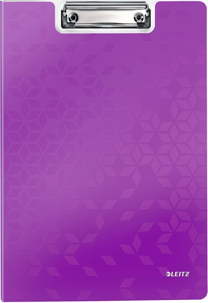 Klemmmappen Leitz WOW A4 4199, Innentasche, Metallklemme kurze Seite,
Polyfoam, WOW-Farben, violett
