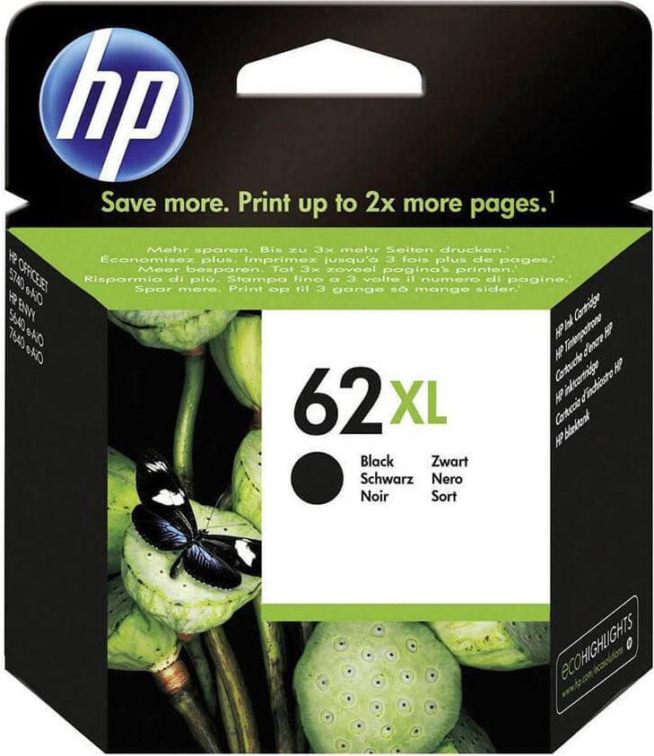 HP Tintenpatrone C2P05AE Nr. 62XL, schwarz, 600 Seiten