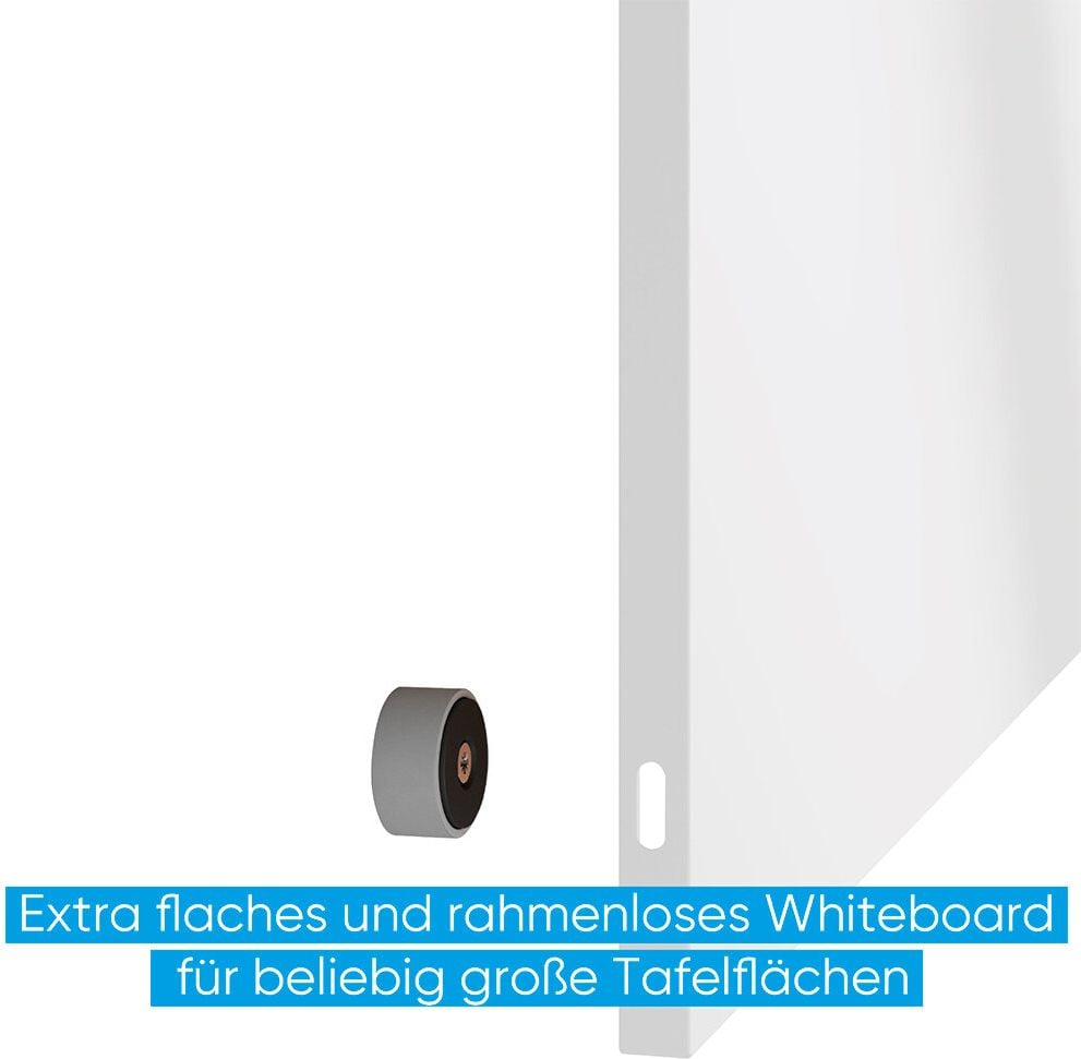 Whiteboard Franken Infinity SCM6103, 90x120cm, lackiert, rahmenlos, trocken
abwischbar