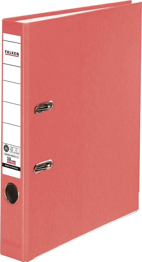 Ordner A4 Falken Recycolor 11286, 50mm, farbige RC-Pappe, A4, 5cm Rücken, Kraftpapierbezug, Blauer
Engel, FSC, rot
