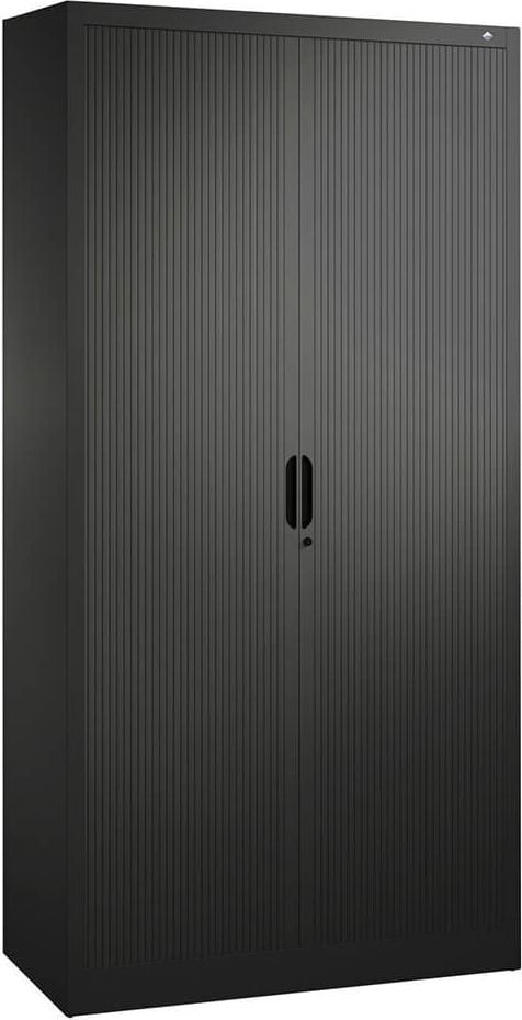 Aktenschrank CP Omnispace 3202-00, 100x198x42cm (BxHxT), 2 Querrollläden,
4 Fachböden, 5 Ordnerhöhen, anthrazit