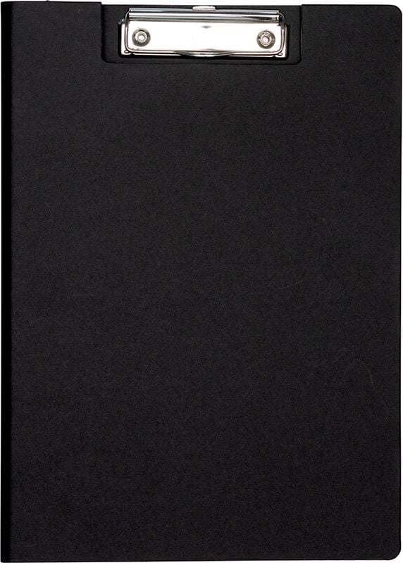 Klemmmappen Maul MAULbalance Schreibmappe A4 23820, Bügelklemme kurze Seite, Karton kaschiert mit Kraftpapier, Aufhängeöse, schwarz