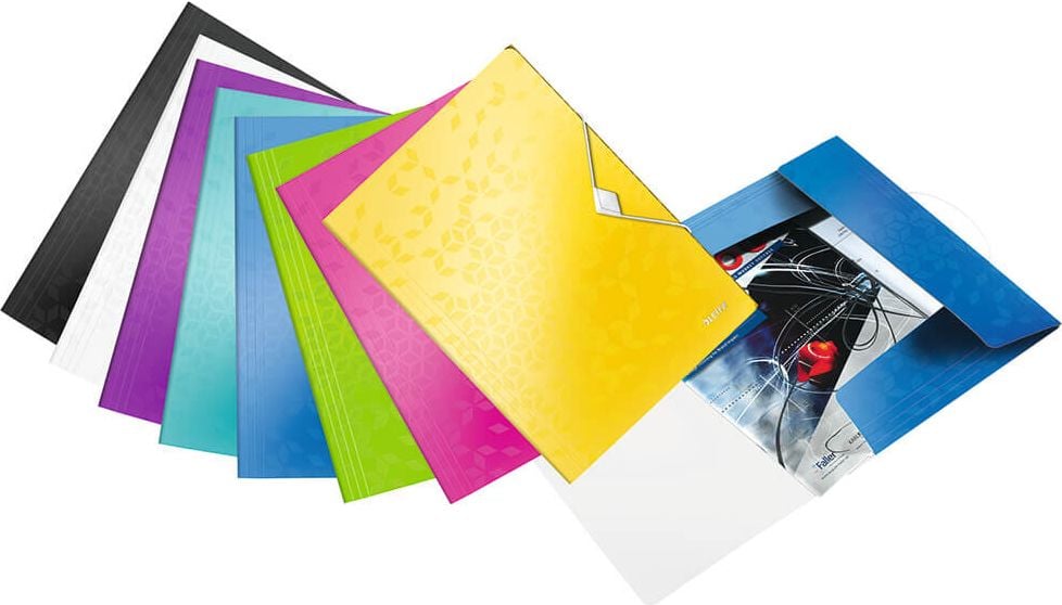 Eckspanner Leitz WOW 4599, A4, Gummizugverschluss, PP, 3
Einschlagklappen, pink