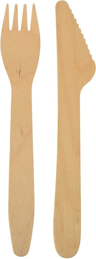 Einwegbesteckset Papstar pure 86942, Holz, Messer + Gabel, biologisch abbaubar,
Pack je 250 Stück