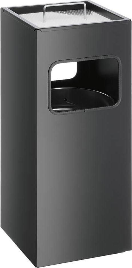 Kombiaschenbecher Durable 3331, Standmodell, 17 Liter, schwarz, schwarz
