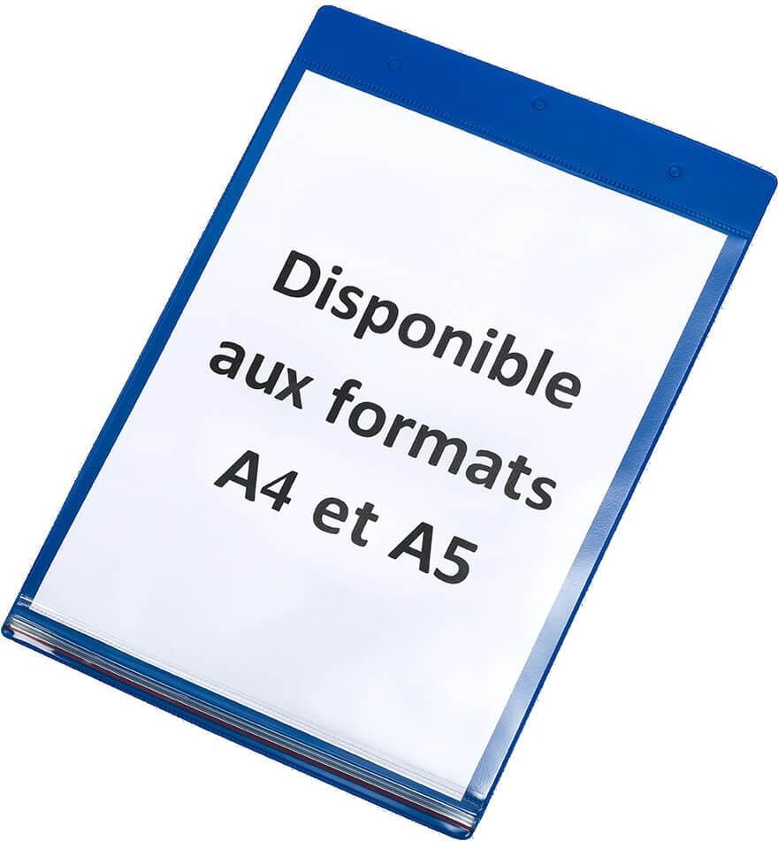 Gitterboxtaschen tarifold Kennzeichnungshülle 16320, A5 hoch, variable Befestigung,
feuchtigkeitsgeschützt, PVC, Pack 10 Stück, blau