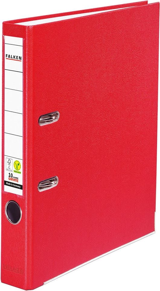 Ordner A4 Falken PP-Color 099841, 50mm, PP, A4, 5cm Rücken, PP-Folie, rot