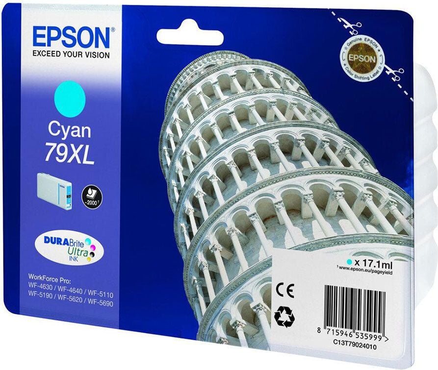 Epson Tintenpatrone T7902 79XL, cyan, 2.000 Seiten