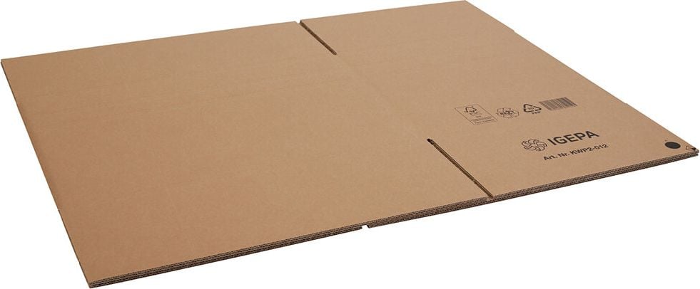 Versandkarton FEFCO 0201 KWP2-012, 586x386x372mm (LxBxH), braun, zwei
Höhenriller, Pack 20 Stück