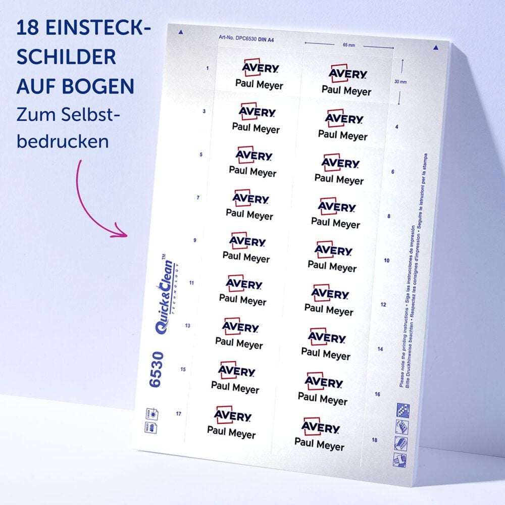 Namensschilder Avery Zweckform POL30MA02-5DR, 70x30mm, verdrehsicher, Doppelmagnet, anthrazit, Pack 5 Stück