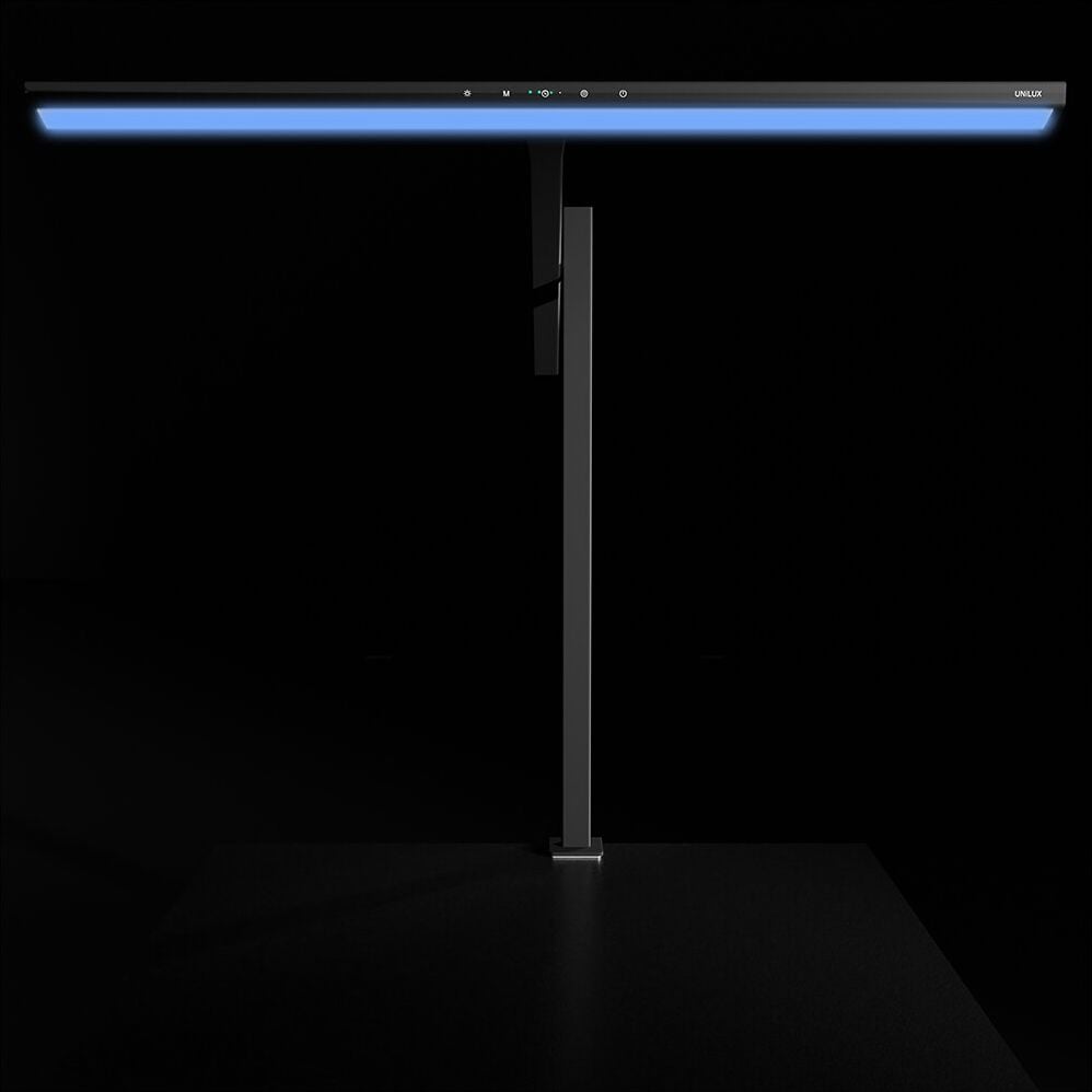 LED-Schreibtischleuchten Unilux ELITE Lumino 400202310, LED, 108lm/W, anpassbare Farbtemperatur,
drehbarer Arm, Tischklemme, schwarz, schwarz