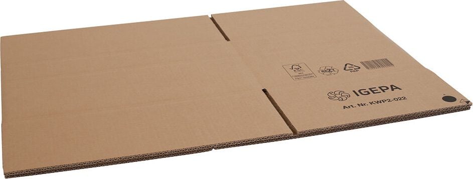 Versandkarton FEFCO 0201 KWP2-022, 460x325x230mm (LxBxH), braun, ein
Höhenriller, Pack 20 Stück