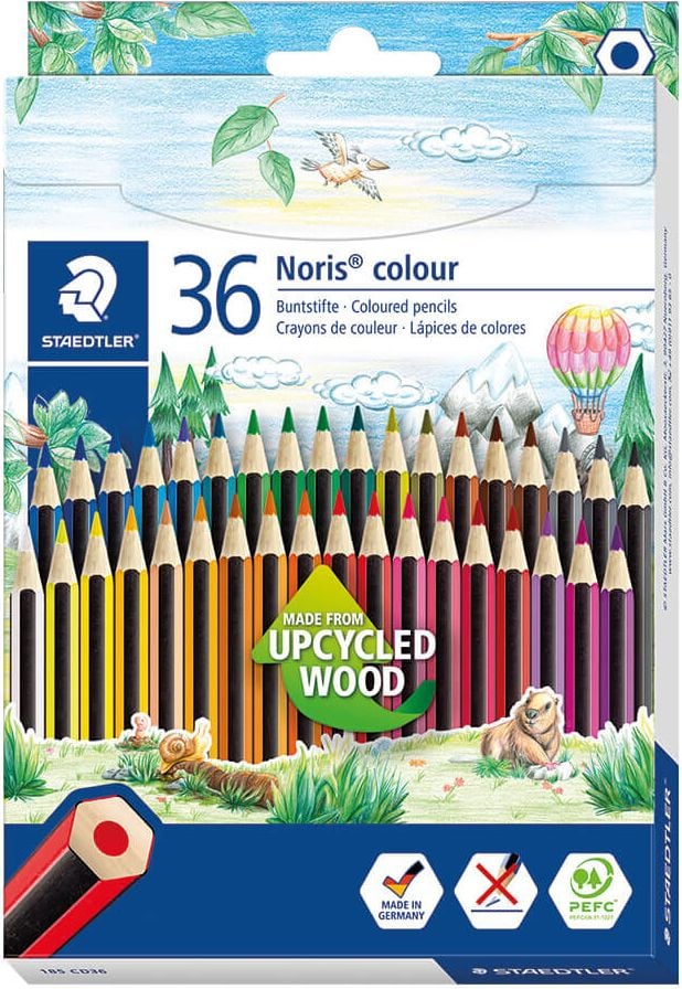 Buntstifte Staedtler Noris colour 185 CD36, Etui mit 36 Farben
