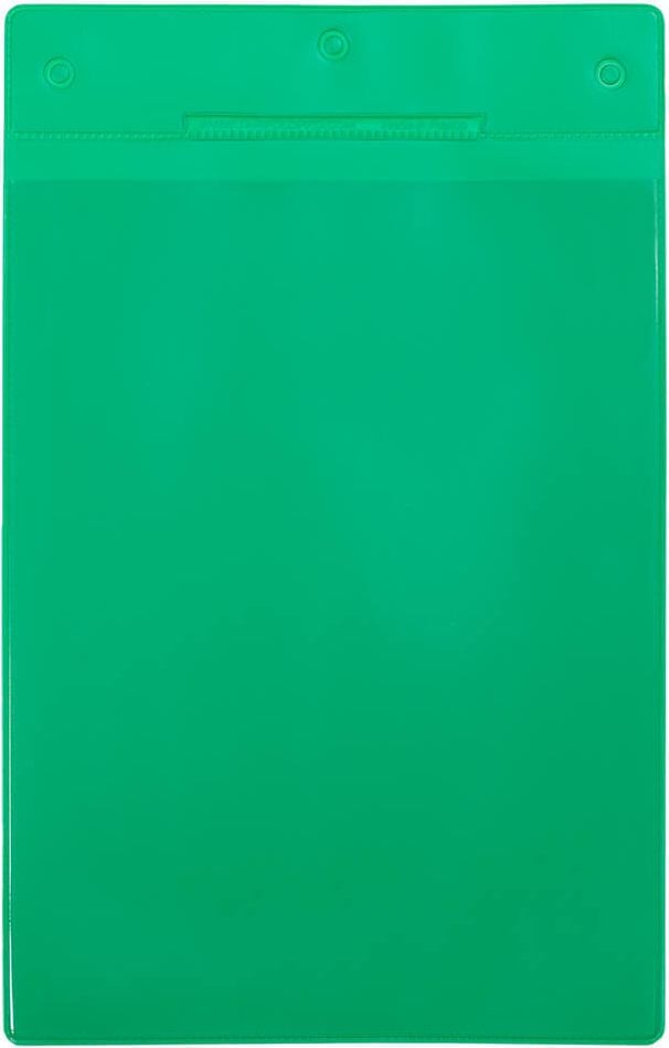 Gitterboxtaschen tarifold Kennzeichnungshülle 16120, A5 hoch, variable Befestigung, PVC,
Pack 10 Stück, grün