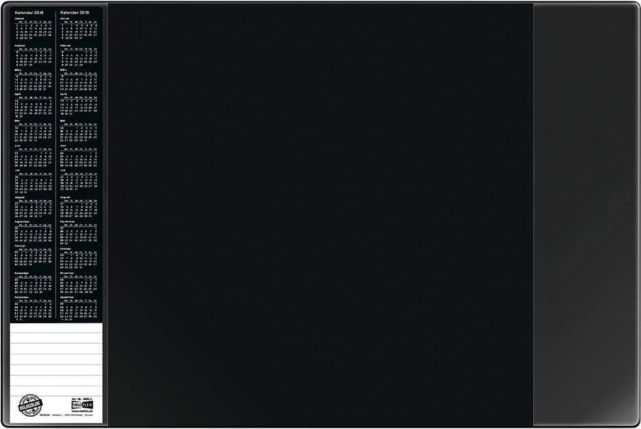 Schreibunterlage Veloflex VELOCOLOR 46803, 40x60cm, Kunststoff, seitliche Taschen,
2-Jahreskalendarium, schwarz