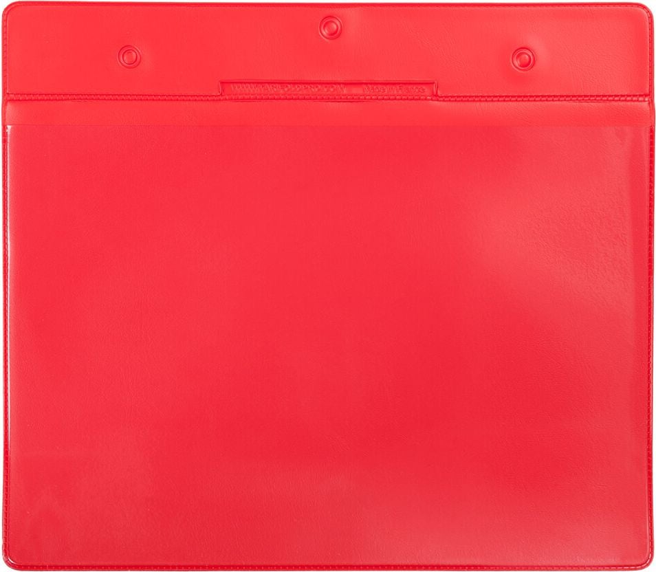 Gitterboxtaschen tarifold Kennzeichnungshülle 16224, A5 quer, magnetisch, ohne Lasche, PVC,
Pack 10 Stück, rot